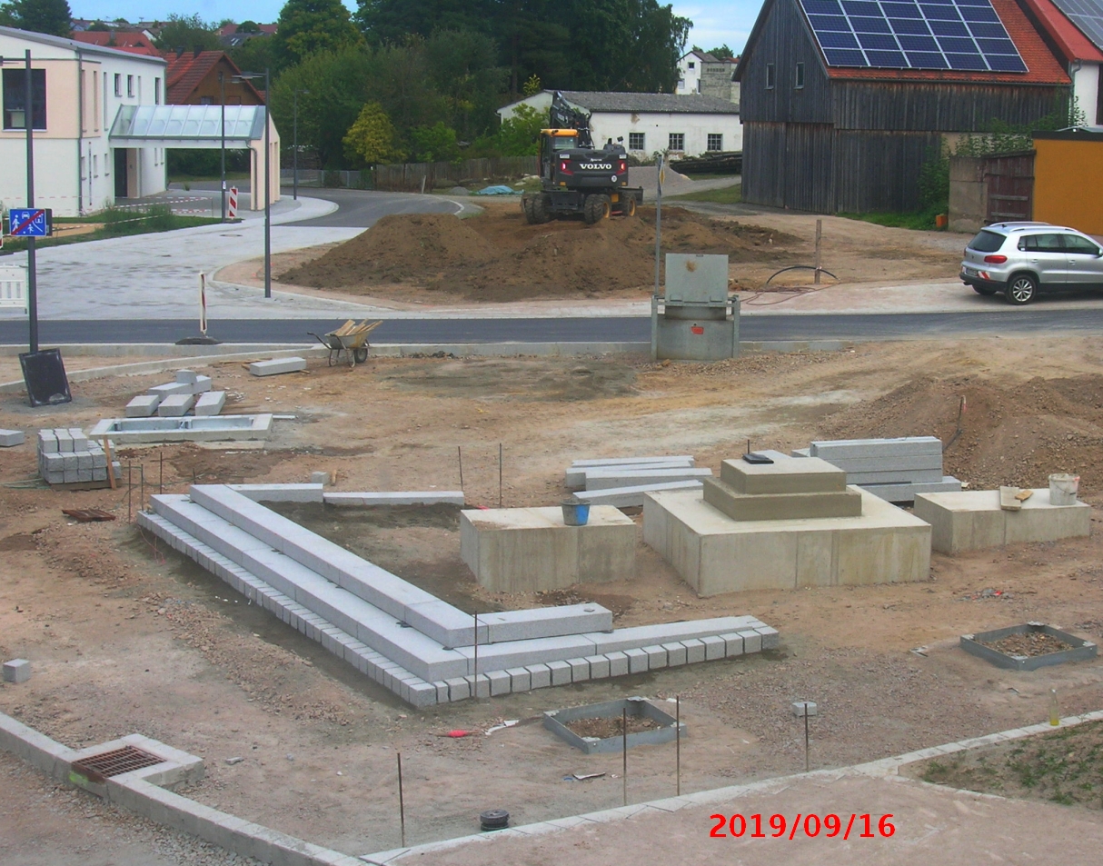 Blick auf die Denkmal-Baustelle am 16.09.2019
